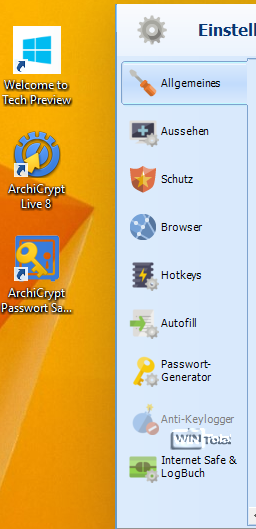 Passwort Safe unter Windows 10