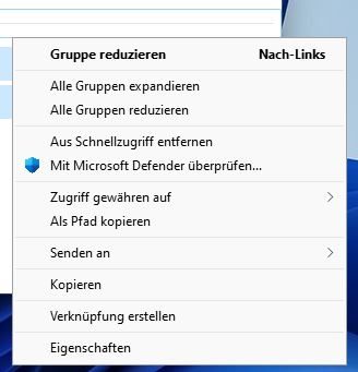 Altes Kontextmenü im Windows-Explorer von Windows 11
