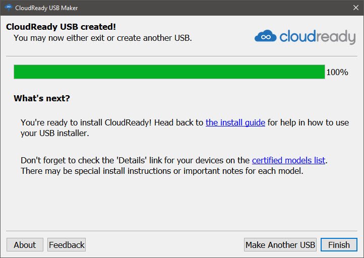 CloudReady als Chrome OS-Klon kann auf dem Notebook jetzt installiert werden.