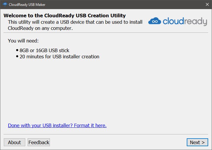 Mit CloudReady können sie Chrome OS installieren - fast.