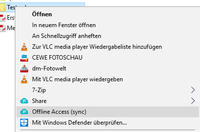Dateien offline verfügbar machen