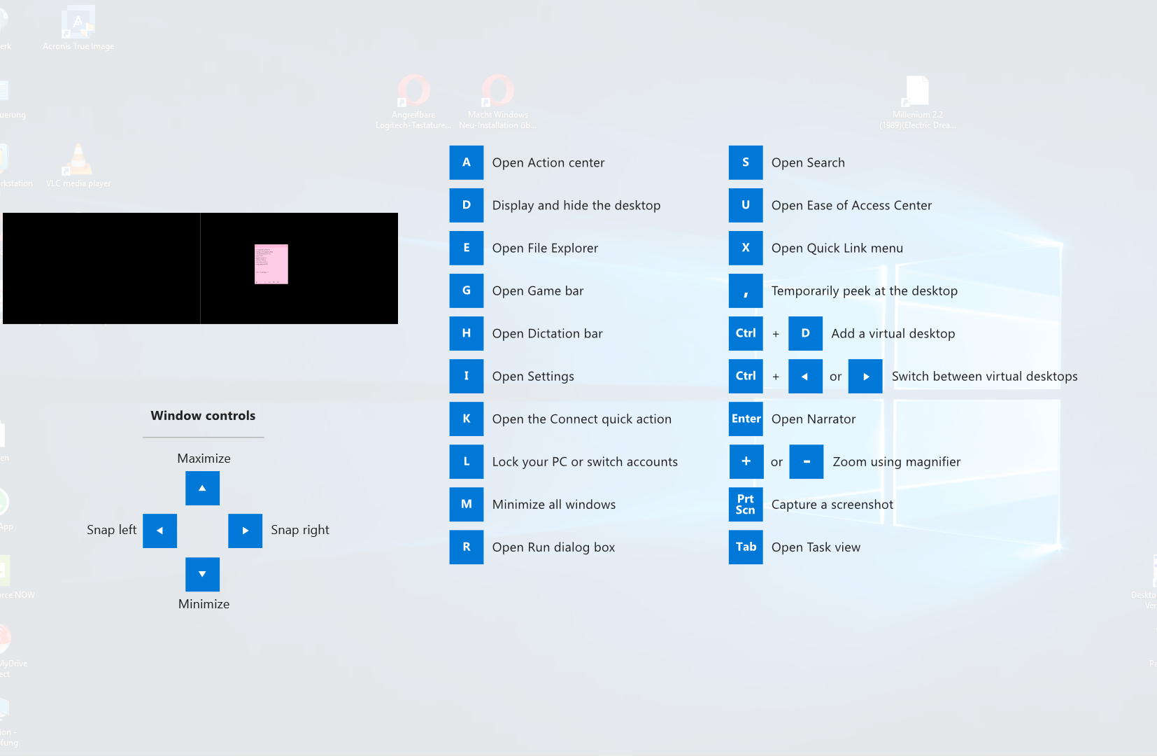 Shortcut Guide in PowerToys für Windows 10