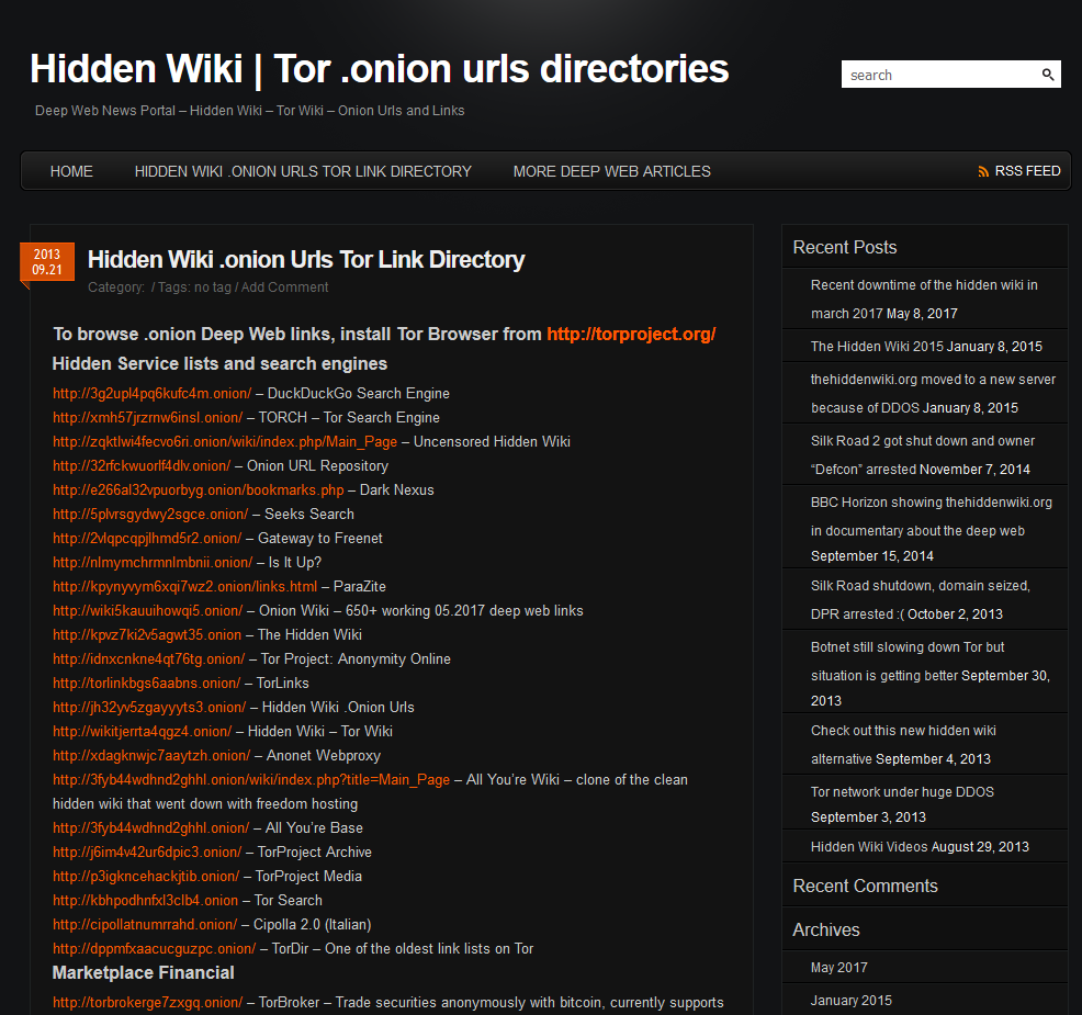 Hiden Wiki kennt viele Seiten aus dem Darknet