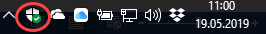 Icon von Windows-Sicherheit im Systray