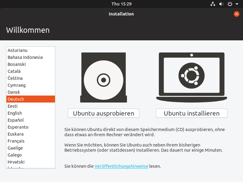 Ubuntu als Live System