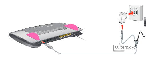 FRITZ!Box 7390 18 Mit dem Internetzugang verbinden Am reinen DSL- oder VDSL-Anschluss anschließen Wie Sie die FRITZ!Box mit dem reinen DSL- oder VDSL- Anschluss verbinden, hängt vom Lieferumfang ab: Wenn sich ein DSL-Kabel (grau) im Lieferumfang der FRITZ!Box befindet, verwenden Sie das DSL-Kabel: Anschluss mit DSL-Kabel 1. Schließen Sie das DSL-Kabel an die Buchse „DSL/TEL“ der FRITZ!Box an. 2. Stecken Sie das freie Kabelende in die mit „F“ beschrif- tete Buchse Ihrer TAE-Dose. Die Leuchtdiode „Power / DSL“ beginnt nach kurzer Zeit dauerhaft zu leuchten. Damit ist die FRITZ!Box für Inter- netverbindungen bereit. Wenn sich kein DSL-Kabel im Lieferumfang befindet, verwen- den Sie das DSL-/Telefonkabel (Y-förmig) und den DSL-Adap- ter (grau): Anschluss mit DSL-/Telefonkabel und DSL-Adapter