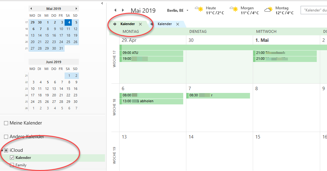 iCloud Kalender in Outlook einbinden