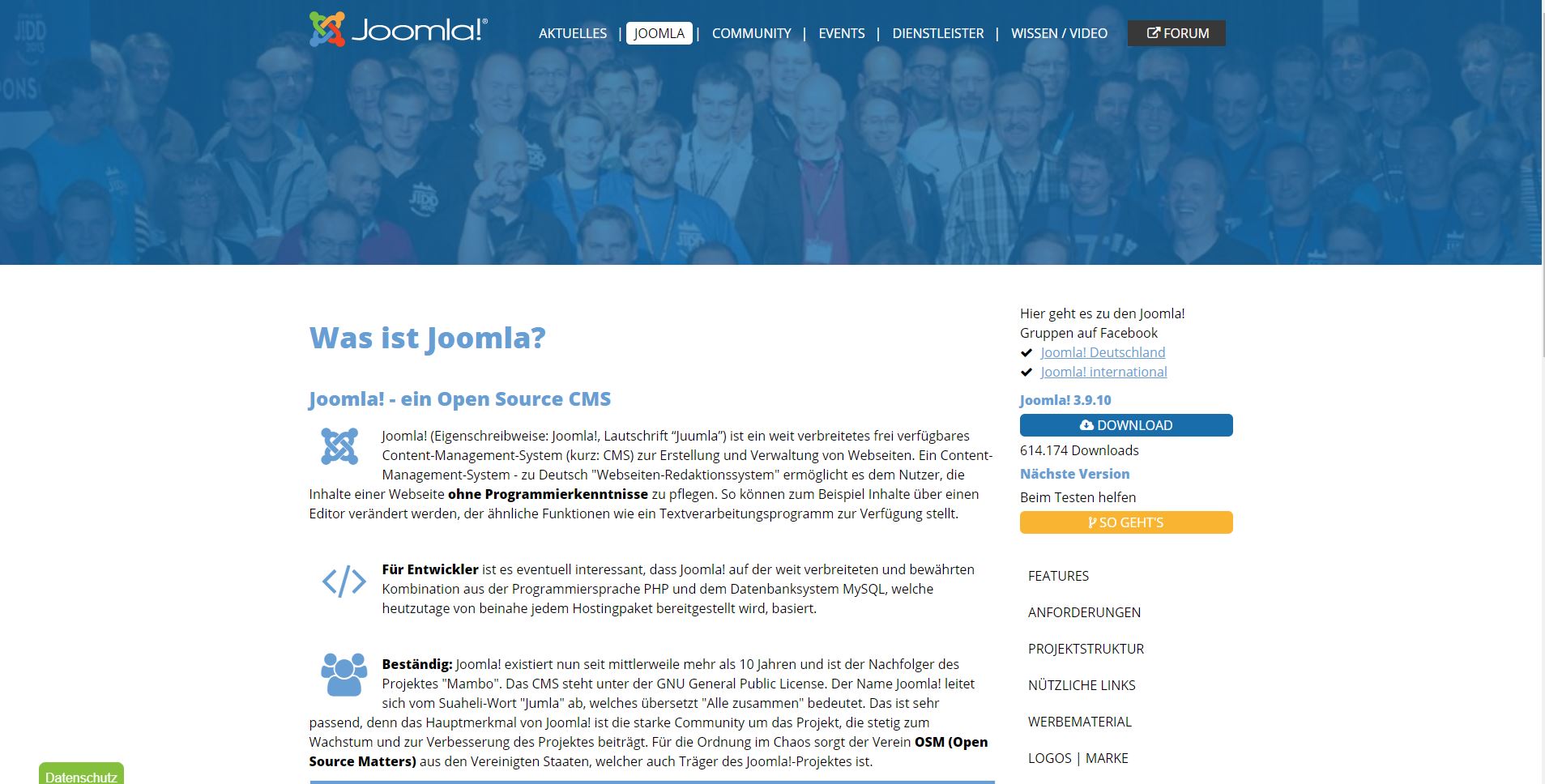 Joomla Webseite