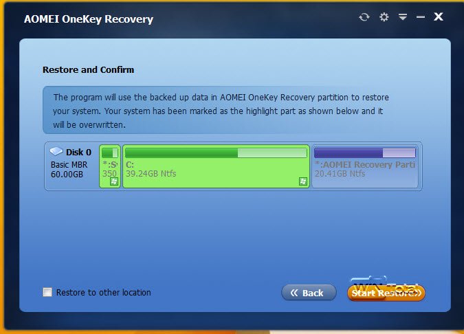 System mit Recovery-Partition