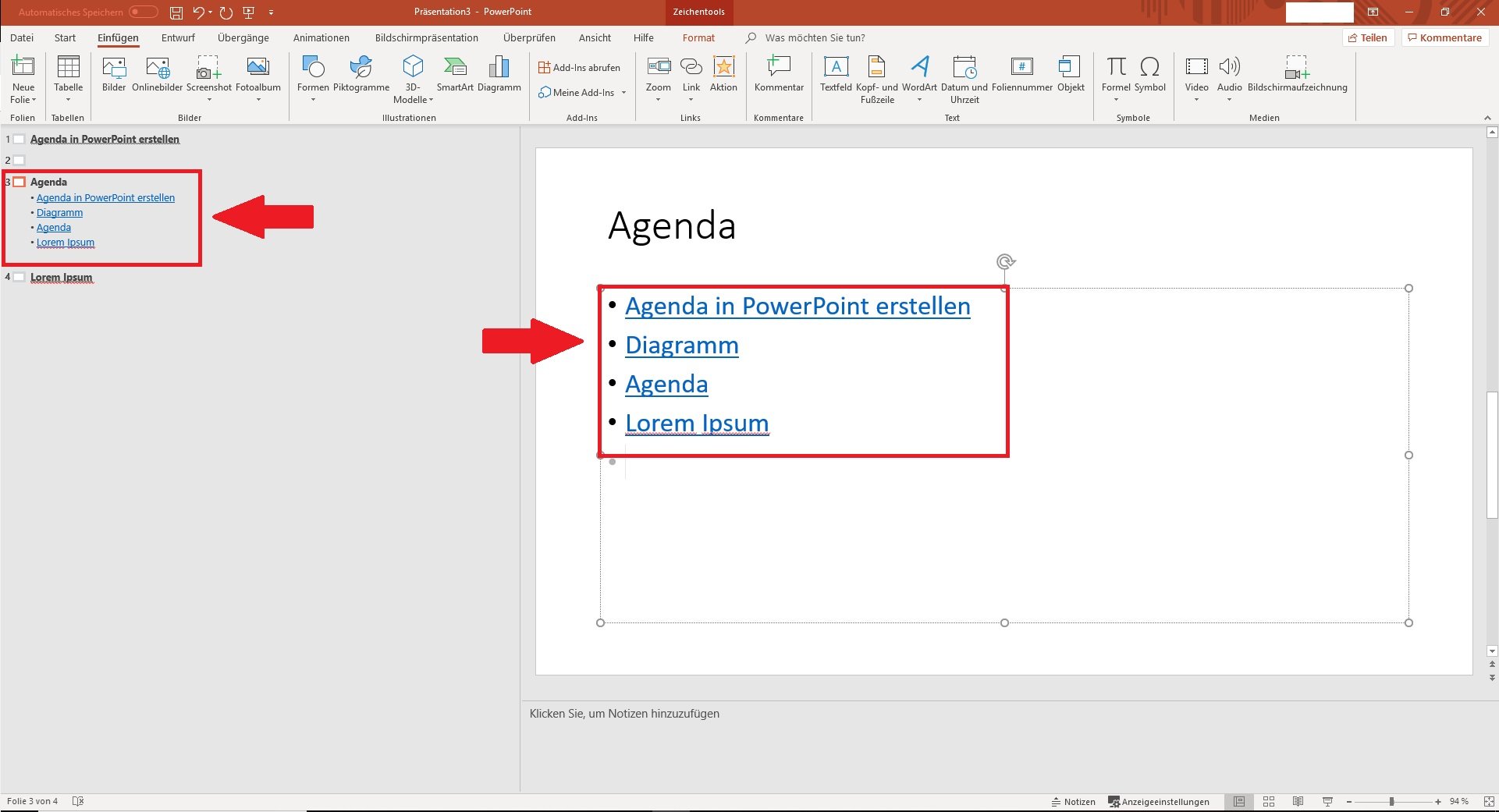 Agenda in PowerPoint erstellen